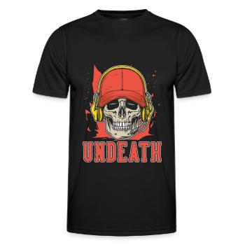 Emergency Call Control Center Operations Center Skeleton - Men's Functional T-Shirt - black - Front - AI Model Male 178 dark (178cm)