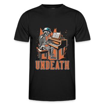 Pianist Piano Piano Skeleton Undeath - Men's Functional T-Shirt - black - Front - AI Model Male 178 dark (178cm)