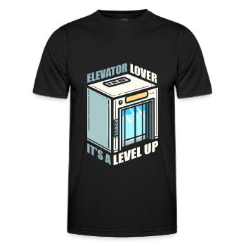 Elevator Elevator - Men's Functional T-Shirt - black - Front - AI Model Male 178 dark (178cm)