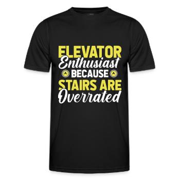 Elevator Elevator - Men's Functional T-Shirt - black - Front - AI Model Male 178 dark (178cm)