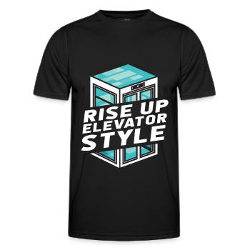 Elevator Elevator - Men's Functional T-Shirt - black - Front - AI Model Male 178 dark (178cm)