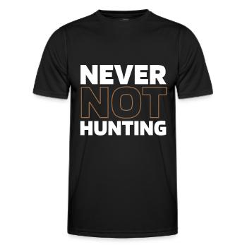 Chasse Chasseur Chasse - T-shirt sport Homme - noir - Devant - AI Model Male 178 dark (178cm)