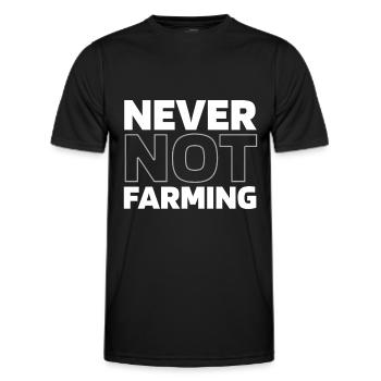 Farmer Farmer - Men's Functional T-Shirt - black - Front - AI Model Male 178 dark (178cm)