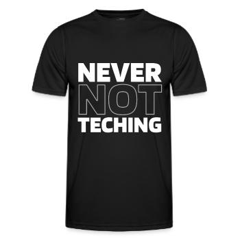 Enseignant Pédagogue - T-shirt sport Homme - noir - Devant - AI Model Male 178 dark (178cm)