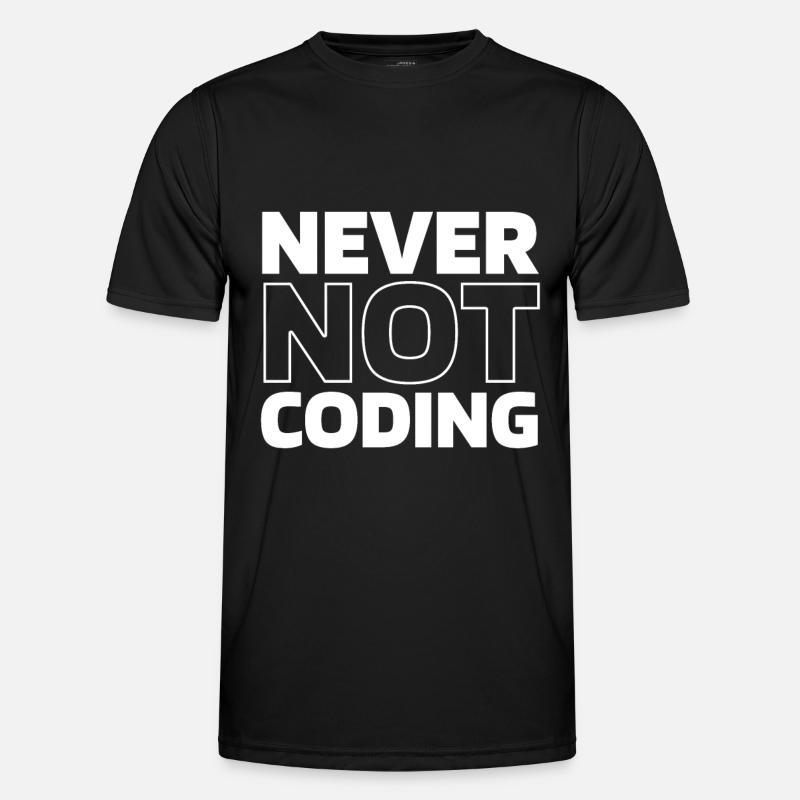 Entwickler Coder Programmierer - Männer Funktions-T-Shirt - Schwarz