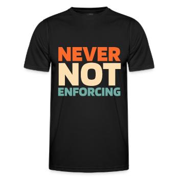 Policeman, Police - Men's Functional T-Shirt - black - Front - AI Model Male 178 dark (178cm)