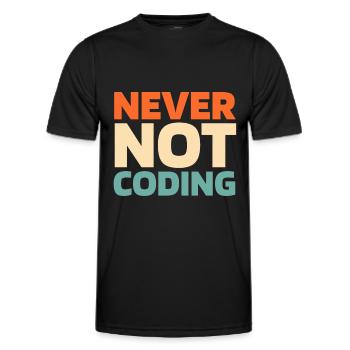 Développeur Codeur Programmeur - T-shirt sport Homme - noir - Devant - AI Model Male 178 dark (178cm)
