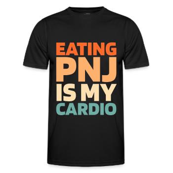 Erdnussbutter Funny Cardio Quote - Männer Funktions-T-Shirt - Schwarz - Vorne - AI Model Male 178 dark (178cm)