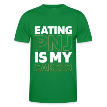 Erdnussbutter Funny Cardio Quote - Männer Funktions-T-Shirt - Kelly Green - Vorne - AI Model Male 178 dark (178cm)