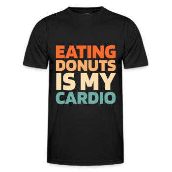 Donut Funny Cardio Quote - Männer Funktions-T-Shirt - Schwarz - Vorne - AI Model Male 178 dark (178cm)