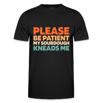 Sourdough bread - Men's Functional T-Shirt - black - Front - AI Model Male 178 dark (178cm)