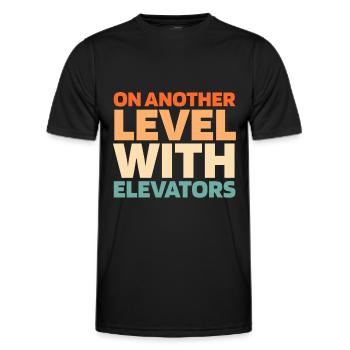 Elevator Elevator - Men's Functional T-Shirt - black - Front - AI Model Male 178 dark (178cm)