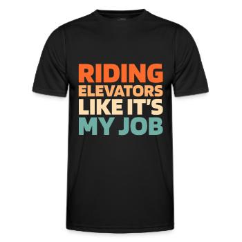 Elevator Elevator - Men's Functional T-Shirt - black - Front - AI Model Male 178 dark (178cm)