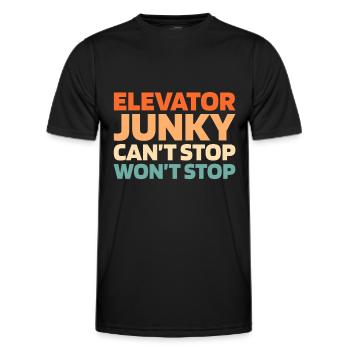 Elevator Elevator - Men's Functional T-Shirt - black - Front - AI Model Male 178 dark (178cm)