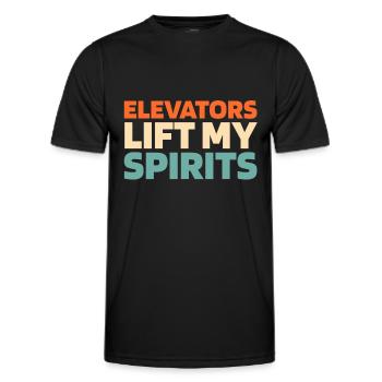 Elevator Elevator - Men's Functional T-Shirt - black - Front - AI Model Male 178 dark (178cm)