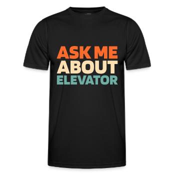 Elevator Elevator - Men's Functional T-Shirt - black - Front - AI Model Male 178 dark (178cm)