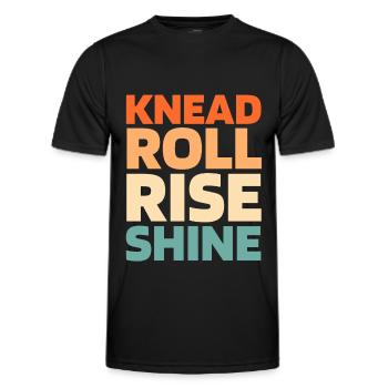 Sourdough bread - Men's Functional T-Shirt - black - Front - AI Model Male 178 dark (178cm)