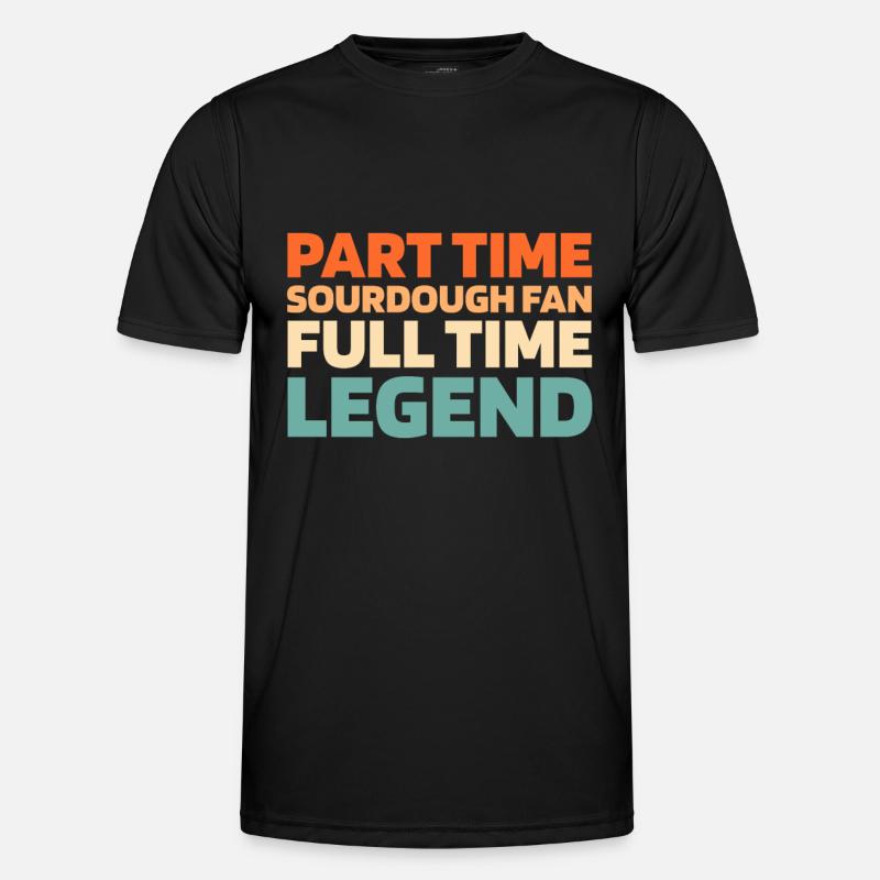 Sauerteig Brot - Männer Funktions-T-Shirt - Schwarz