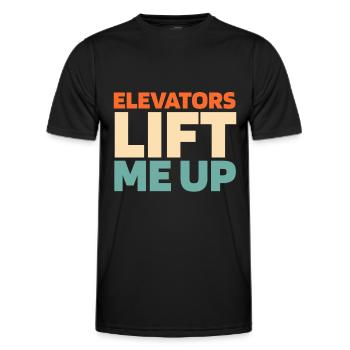 Elevator Elevator - Men's Functional T-Shirt - black - Front - AI Model Male 178 dark (178cm)