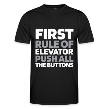 Elevator Elevator - Men's Functional T-Shirt - black - Front - AI Model Male 178 dark (178cm)