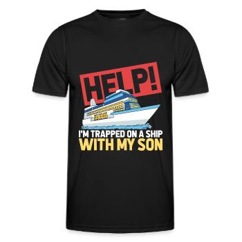 Kreuzfahrt - Männer Funktions-T-Shirt - Schwarz - Vorne - AI Model Male 178 dark (178cm)
