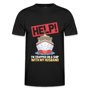 Kreuzfahrt - Männer Funktions-T-Shirt - Schwarz - Vorne - AI Model Male 178 dark (178cm)