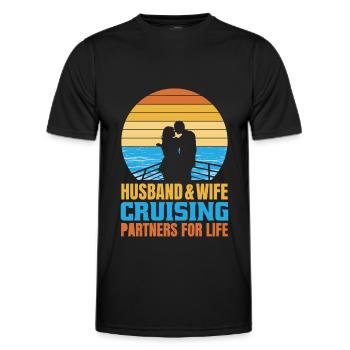 Kreuzfahrt - Männer Funktions-T-Shirt - Schwarz - Vorne - AI Model Male 178 dark (178cm)