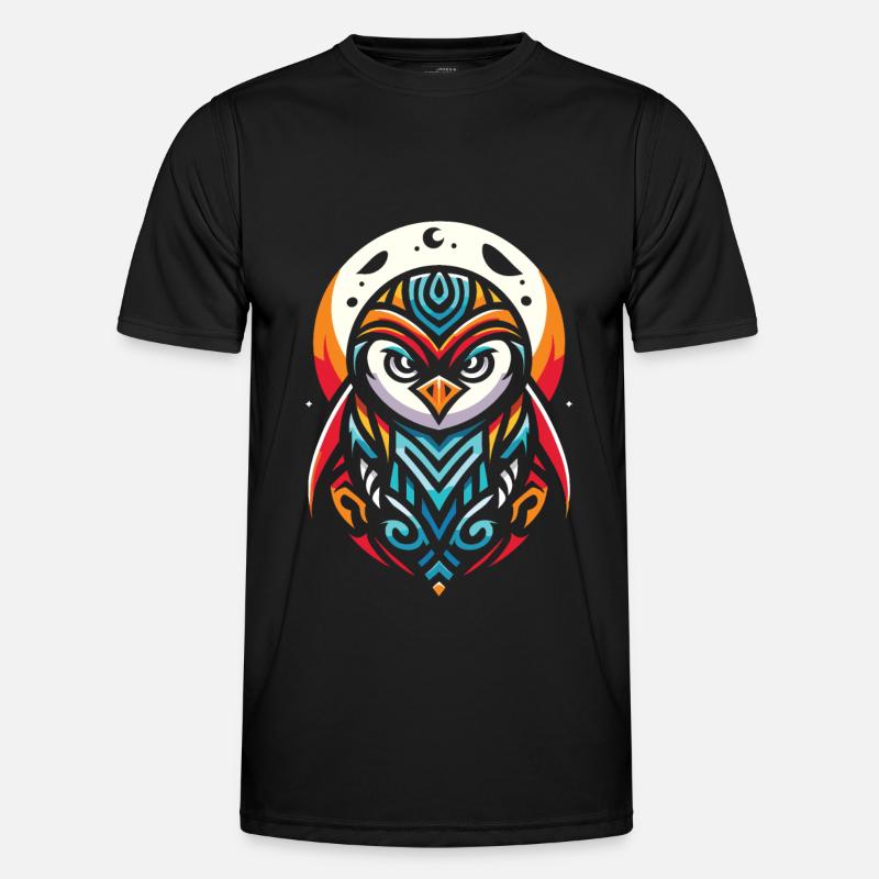 Penguin Moon Phases - Men's Functional T-Shirt - black