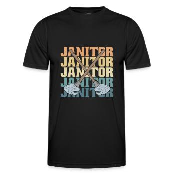 Hausmeister - Männer Funktions-T-Shirt - Schwarz - Vorne - AI Model Male 178 dark (178cm)