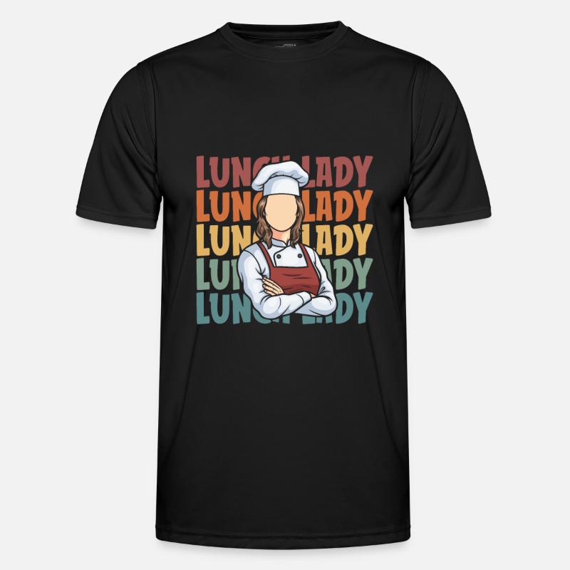 Cafeteria Küchenhilfe Kantine - Männer Funktions-T-Shirt - Schwarz