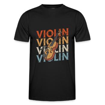 Violin Violin - Men's Functional T-Shirt - black - Front - AI Model Male 178 dark (178cm)