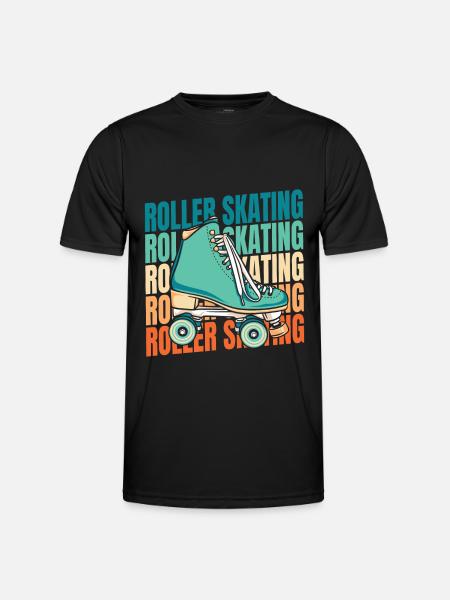 Roller Skates Roller Skating - Men's Functional T-Shirt - black