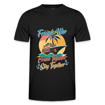 Kreuzfahrt - Männer Funktions-T-Shirt - Schwarz - Vorne - AI Model Male 178 dark (178cm)