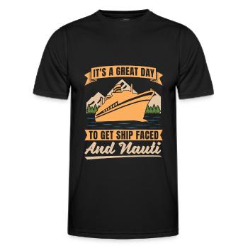 Kreuzfahrt - Männer Funktions-T-Shirt - Schwarz - Vorne - AI Model Male 178 dark (178cm)