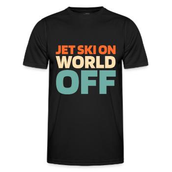 Jet Ski Jet Ski On World Off - T-shirt sport Homme - noir - Devant - AI Model Male 178 dark (178cm)