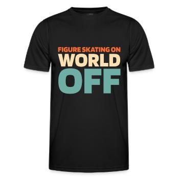 Figure skating figure skater - Men's Functional T-Shirt - black - Front - AI Model Male 178 dark (178cm)