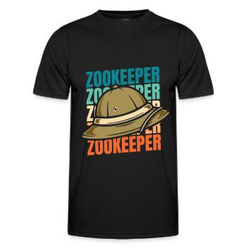 Gardien de zoo Gardien de zoo - T-shirt sport Homme - noir - Devant - AI Model Male 178 dark (178cm)