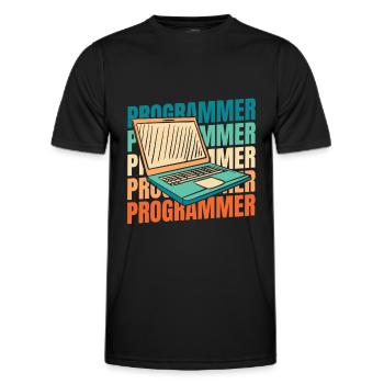 Developer Coder Programmer - Men's Functional T-Shirt - black - Front - AI Model Male 178 dark (178cm)