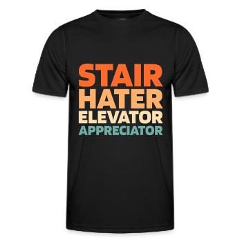 Elevator Elevator - Men's Functional T-Shirt - black - Front - AI Model Male 178 dark (178cm)