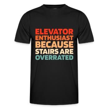 Elevator Elevator - Men's Functional T-Shirt - black - Front - AI Model Male 178 dark (178cm)