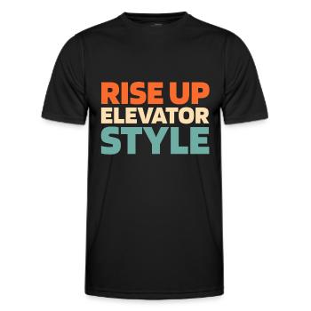 Elevator Elevator - Men's Functional T-Shirt - black - Front - AI Model Male 178 dark (178cm)