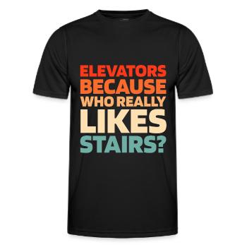 Elevator Elevator - Men's Functional T-Shirt - black - Front - AI Model Male 178 dark (178cm)