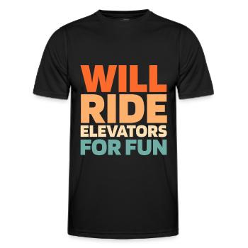Elevator Elevator - Men's Functional T-Shirt - black - Front - AI Model Male 178 dark (178cm)