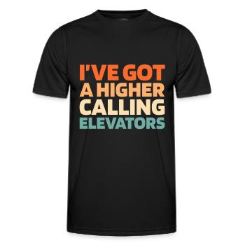 Elevator Elevator - Men's Functional T-Shirt - black - Front - AI Model Male 178 dark (178cm)
