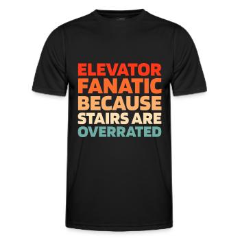 Elevator Elevator - Men's Functional T-Shirt - black - Front - AI Model Male 178 dark (178cm)