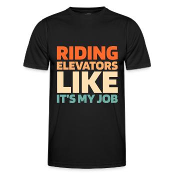 Elevator Elevator - Men's Functional T-Shirt - black - Front - AI Model Male 178 dark (178cm)