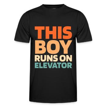 Elevator Elevator - Men's Functional T-Shirt - black - Front - AI Model Male 178 dark (178cm)