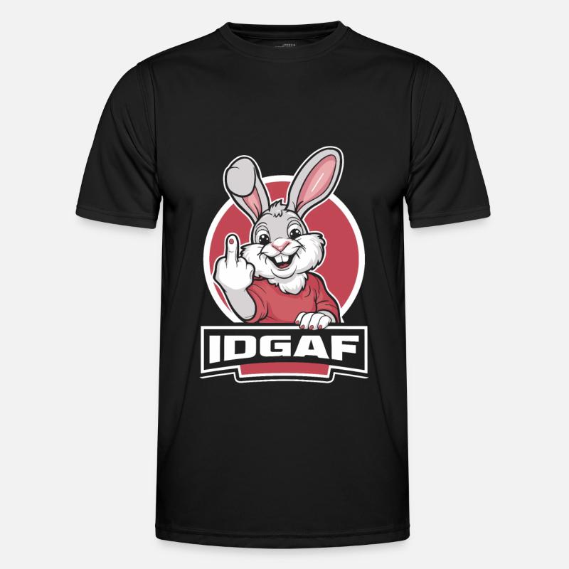 Rabbit Idgaf - Men's Functional T-Shirt - black