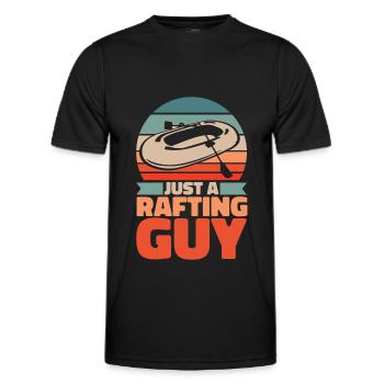 Rafting Just A Rafting Guy - Männer Funktions-T-Shirt - Schwarz - Vorne - AI Model Male 178 dark (178cm)