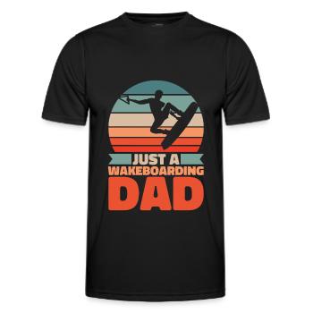 Wakeboard Wakeboarder Vater - Männer Funktions-T-Shirt - Schwarz - Vorne - AI Model Male 178 dark (178cm)
